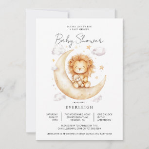 Niedlich Lion Baby Dusche Einladung
