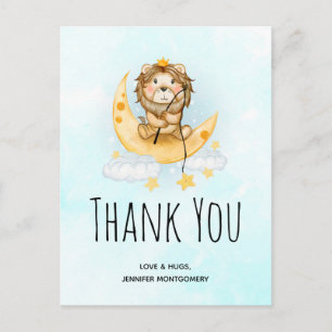 Niedlich Lion Fishing Wasserfarbe Vielen Dank Postkarte