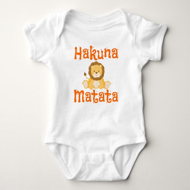 Niedlich Lion Hakuna Matata Baby Strampler (Vorderseite)