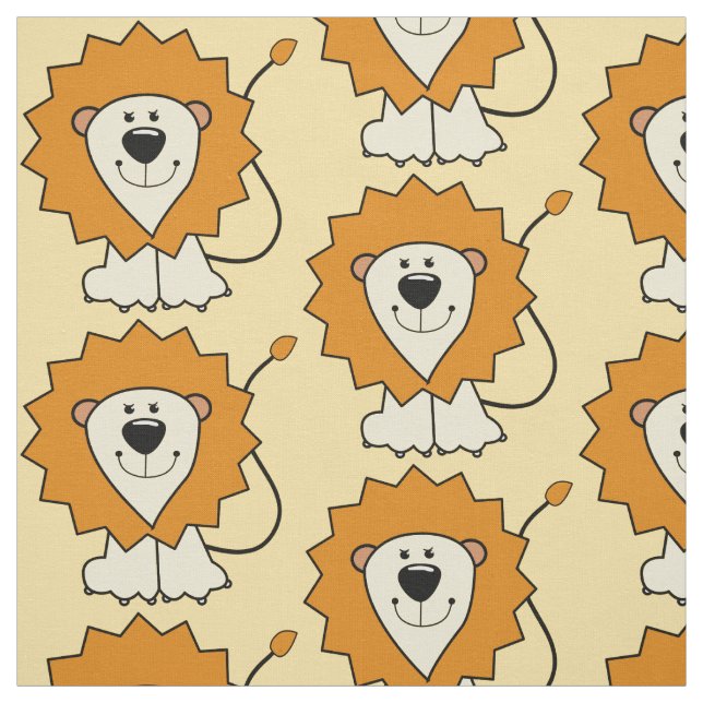 Niedlich Lion Illustration Kindergewebe Stoff (Muster)