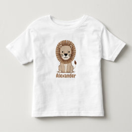 Niedlich Lion Kids Name personalisierbar Kleinkind T-shirt