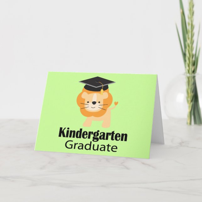 Niedlich Lion Kindergarten Abschluss-Geschenk Karte (Vorderseite)