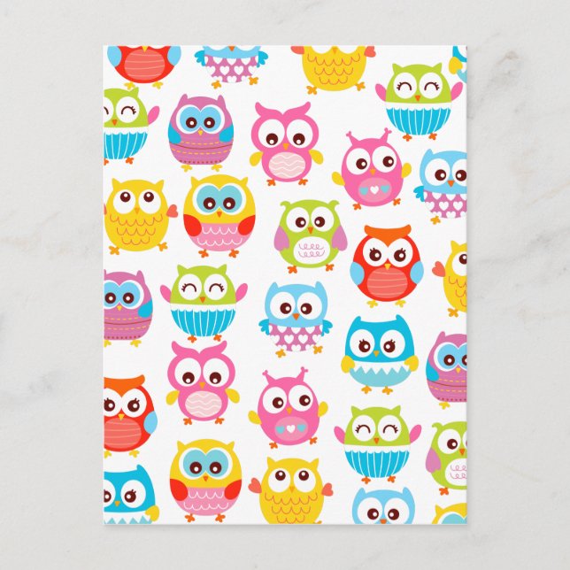 Niedlich Litte Owls Postkarte (Vorderseite)