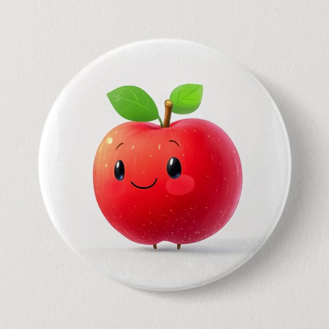 Niedlich Little Apple Button (Vorderseite)