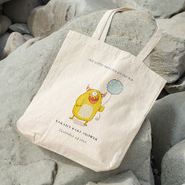 Niedlich Little Aqua Yellow Happy Monster Babydusc Tragetasche