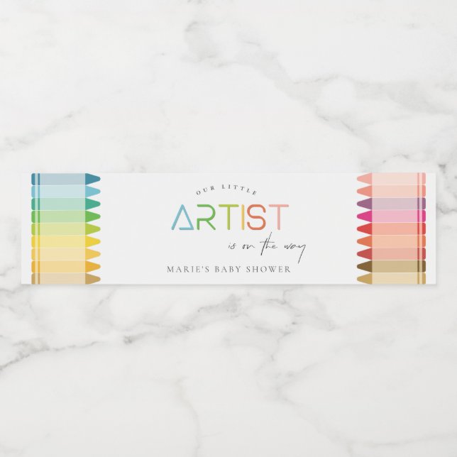 Niedlich Little Artist Crayon Fun Rainbow Baby Dus (Einzelnes Label)