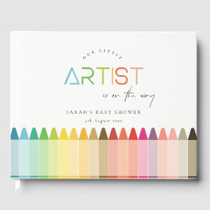 Niedlich Little Artist Crayon Fun Rainbow Baby Dus Gästebuch