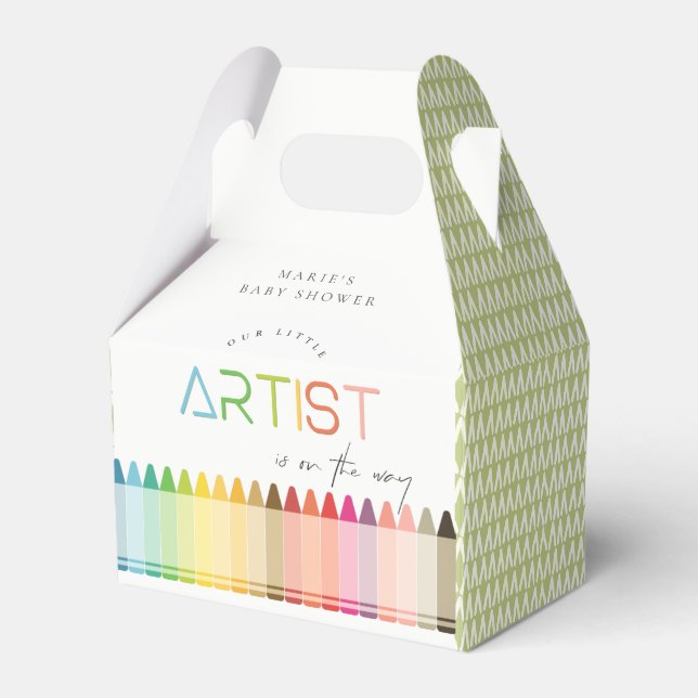 Niedlich Little Artist Crayon Fun Rainbow Baby Dus Geschenkschachtel (Vorderseite)