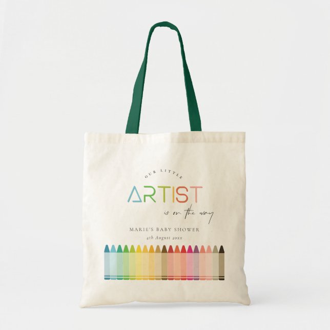 Niedlich Little Artist Crayon Fun Rainbow Baby Dus Tragetasche (Vorne)