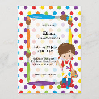 Niedlich Little Artist Einladung