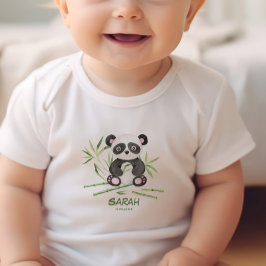 Niedlich Little Baby Panda Personalisiert Baby Strampler