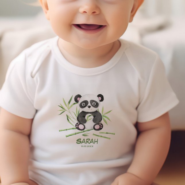 Niedlich Little Baby Panda Personalisiert Baby Strampler (Von Creator hochgeladen)