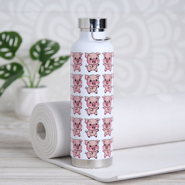 Niedlich Little Baby Pig Trinkflasche (Yoga)