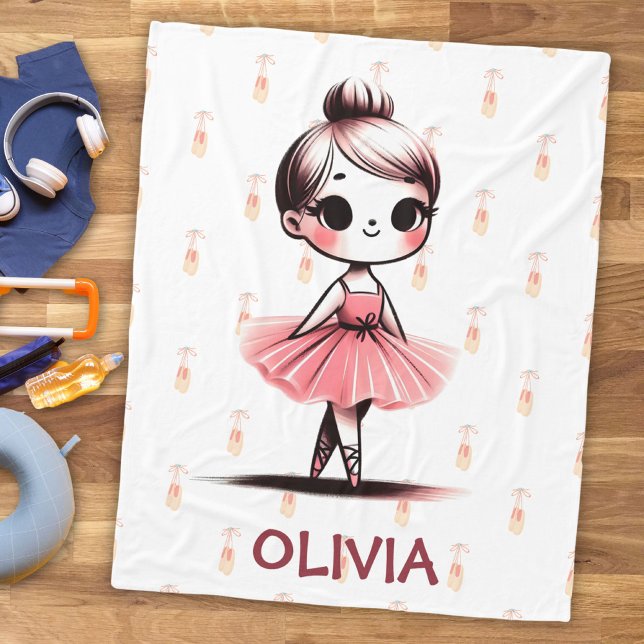 Niedlich Little Ballerina Girl Fleecedecke (Von Creator hochgeladen)