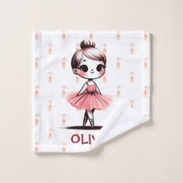 Niedlich Little Ballerina Girl Waschlappen