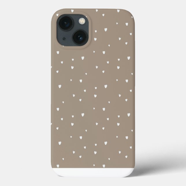 Niedlich Little Beige / Khaki Hearts Case-Mate iPhone Hülle (Rückseite)