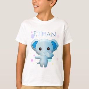 Niedlich Little Blue Boy Elephant T-Shirt