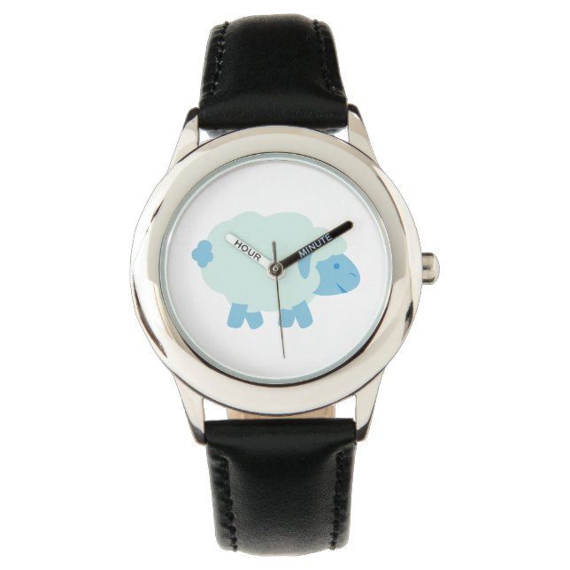 Niedlich Little Blue Lamb Armbanduhr (Vorderseite)