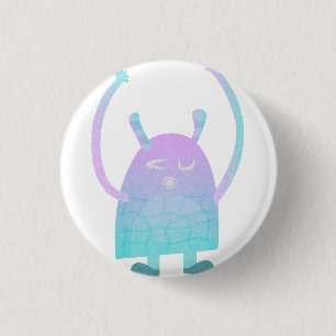 Niedlich Little Blue Monster Button