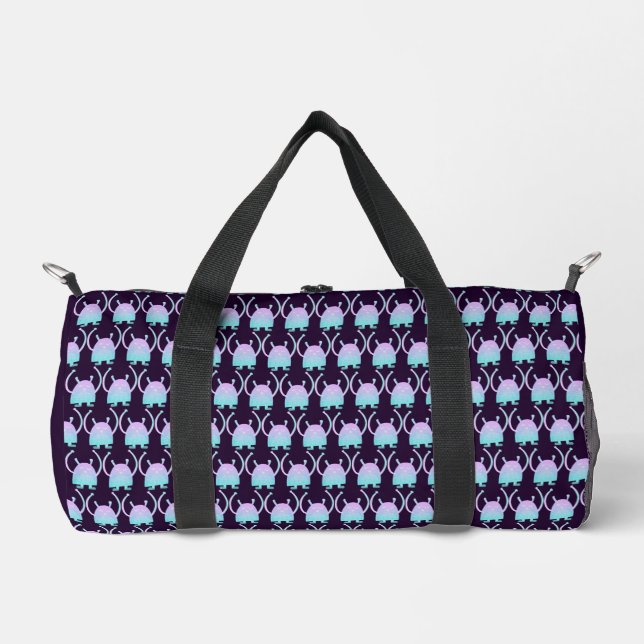 Niedlich Little Blue Monster Duffle Bag (Vorderseite)