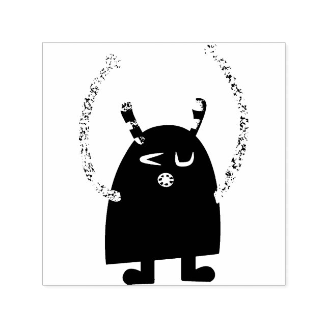 Niedlich Little Blue Monster Permastempel (Design)