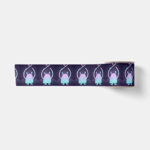 Niedlich Little Blue Monster Satinband