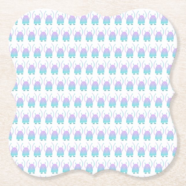 Niedlich Little Blue Monster Untersetzer (Vorderseite)