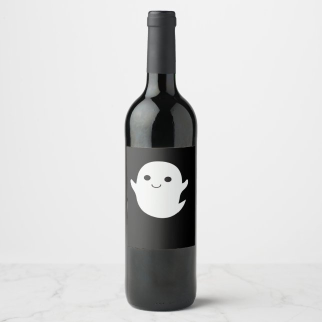 Niedlich Little Boo Angepasst Weinetikett (Vorderseite)