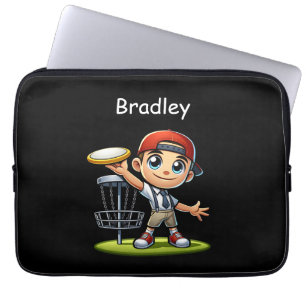Niedlich Little Boy Playing Disk Golf Personalisie Laptopschutzhülle