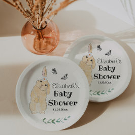 Niedlich Little Bunny Baby Dusche Pappteller