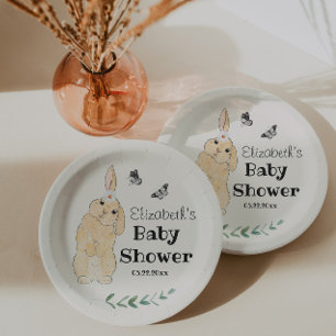 Niedlich Little Bunny Baby Dusche Pappteller