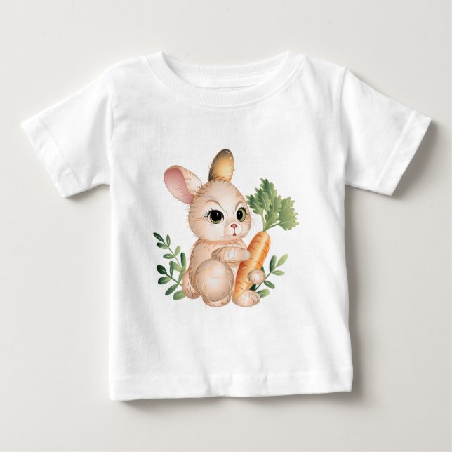 Niedlich Little Bunny Baby T-shirt (Vorderseite)