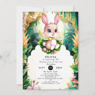 Niedlich Little Bunny Geburtstag Einladung