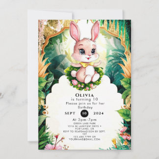 Niedlich Little Bunny Geburtstag Einladung