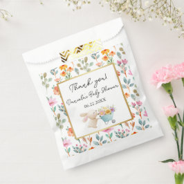 Niedlich Little Bunny Wildblumen Kinderdusche Geschenktütchen