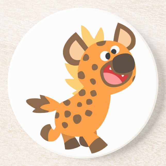 Niedlich Little Cartoon Hyena Untersetzer (Vorne)