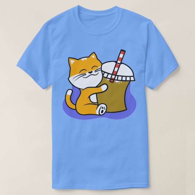 Niedlich Little Corgi Lieben Boba Tea T-Shirt (Design vorne)