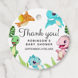 Niedlich Little Dino Baby Dusche Geschenkanhänger