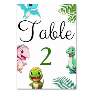 Niedlich Little Dino Baby Dusche Tischnummer