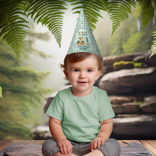 Niedlich Little Dinosaur Junge 1. Geburtstag Party Partyhütchen