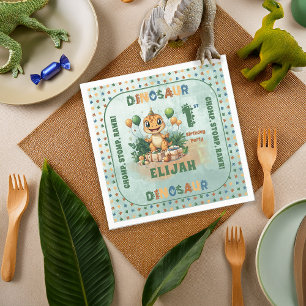 Niedlich Little Dinosaur Junge 1. Geburtstag Party Serviette