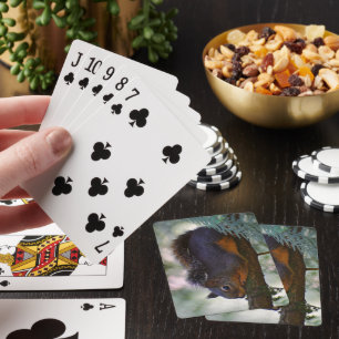 Niedlich Little Douglas Squirrel Wildlife Foto Spielkarten