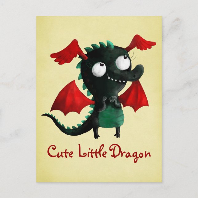 Niedlich Little Dragon Postkarte (Vorderseite)