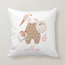 Niedlich Little Explorer Boho Name Baby Throw Kiss Kissen