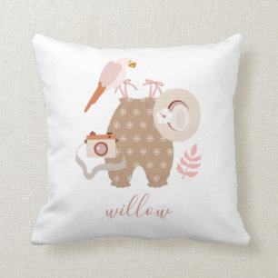 Niedlich Little Explorer Boho Name Baby Throw Kiss Kissen