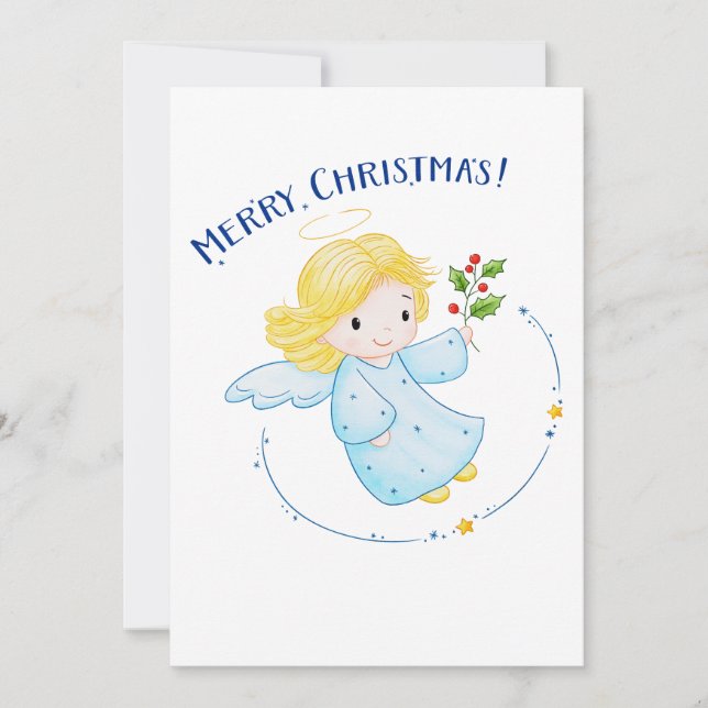 Niedlich Little Flying Angel Girl Weihnachten (Vorderseite)