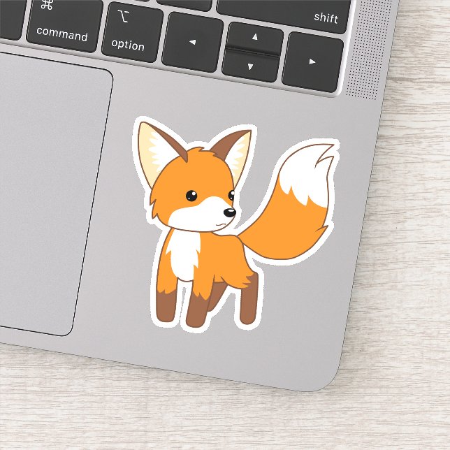 Niedlich Little Fox Aufkleber (Detail)