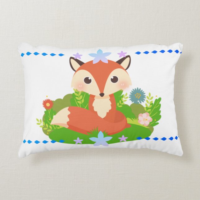 Niedlich Little Fox Dekokissen (Vorderseite)