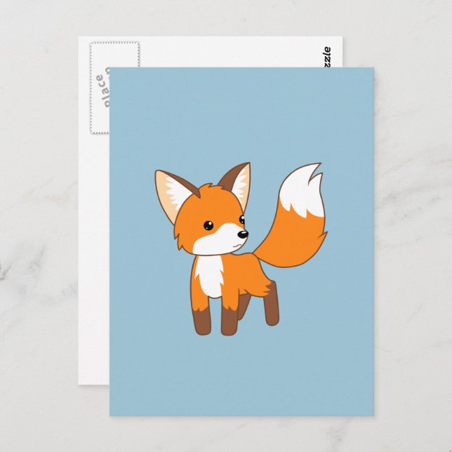 Niedlich Little Fox Postkarte (Vorne/Hinten)