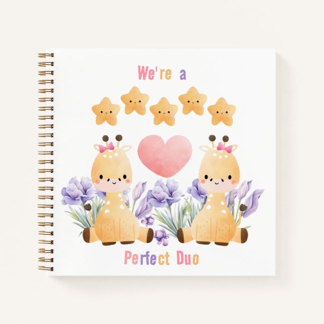 Niedlich Little Giraffe-Notebook | Wir sind ein pe Notizbuch (Vorderseite)